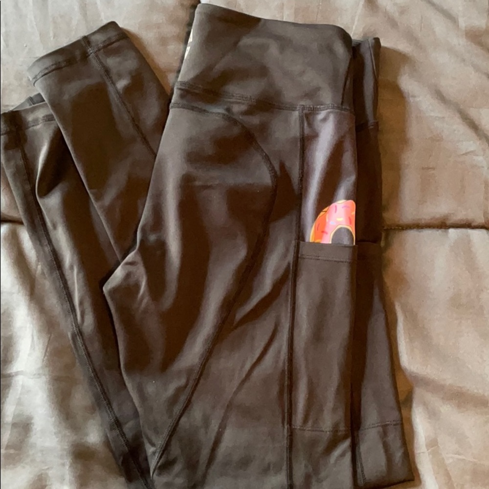 Feed Me Fight Me Donut Pocket Leggings. Size M